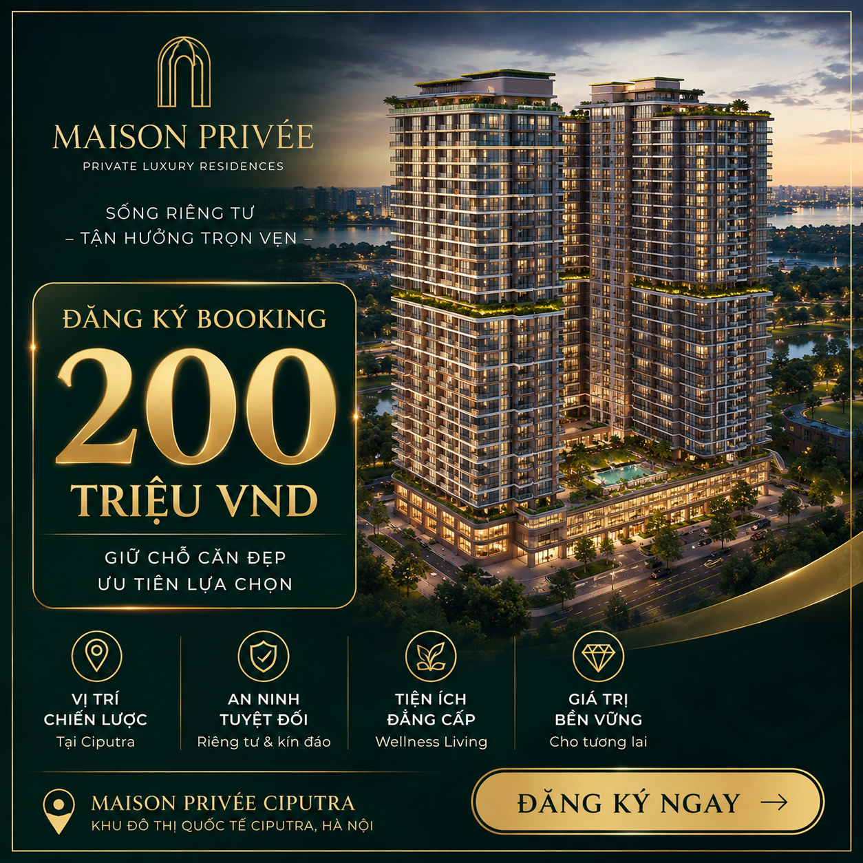 Hướng Dẫn Booking Maison Privée Ciputra: Quy Trình, Chân Dung Khách Hàng & Lưu Ý Quan Trọng